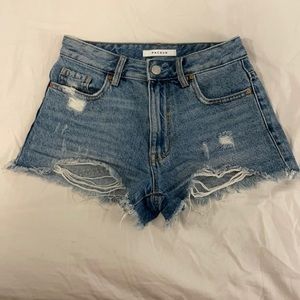 Pac sun high rise festival jean shorts